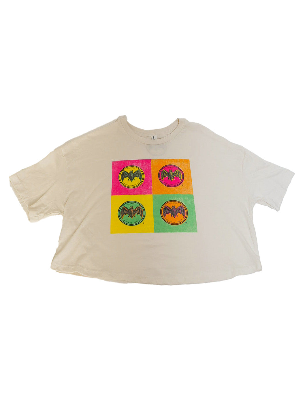 Oversized Crop Color Block T-Shirt