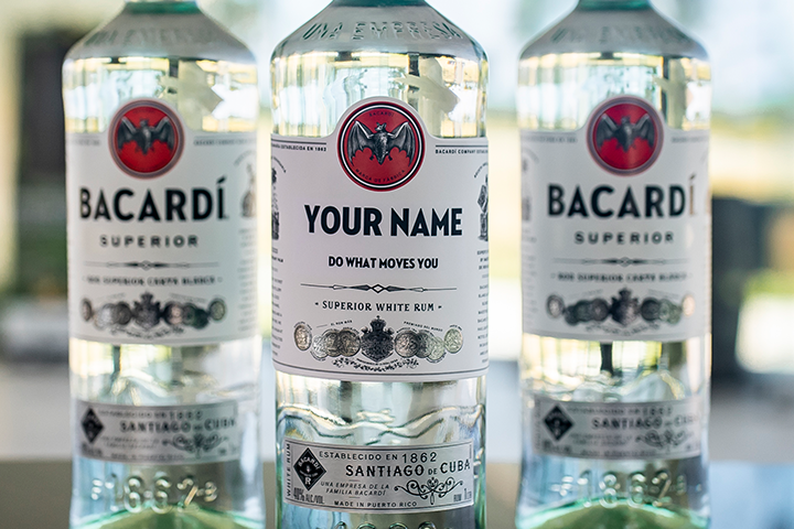 Personalized BACARDÍ Superior Label